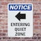 Signmission Entering Quiet Zone, 10 in W x Rectangle, Plastic OS-2PACK-NS-P-1014-V-12095 - alternate 3
